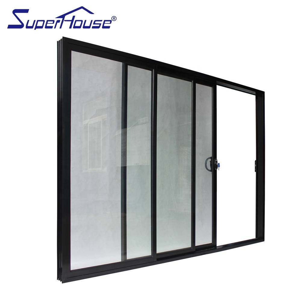 Triple Double Glazed Panel Sliding Door For Shopping Mall